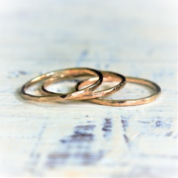 14k gold fill stacking ring set of 3 rings - choose your size! - Picture 2 of 11